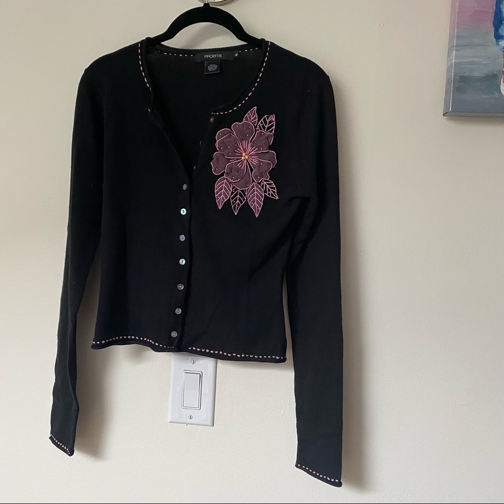 Arden B appliqué cardigan